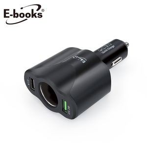 E-books B63 QC3.0 + 2.1A Dual USB Port Car Charger