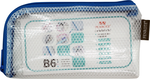 【PENROTE 筆樂】B6 EVA L型環保網格收納袋 藍, , large