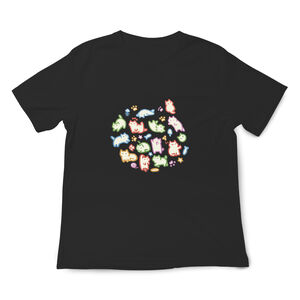 JZ TEE Colorful Cats Graphic Tee
