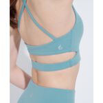 YOGA FLOW Aurora Bra 後背挖洞短版上衣 - 尼羅藍 Nile Blue, , large