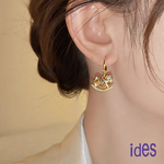 [ides愛蒂思] 輕珠寶時尚設計都會系列耳環/C圈金色小馬, , large