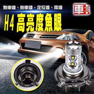 H4 Projector 10LED 50W - 2 Pack - White Light