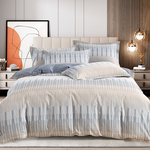 【Betrise】Time is long | Environmentally friendly printing and dyeing anti-mite and antibacterial 100% combed cotton dual-purpose quilt bed sheet set - single, , large