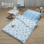 BUHO "Princess Party" made in Taiwan natural cotton breathable double-layer yarn children's sleeping mat four seasons quilt three-piece set, , large