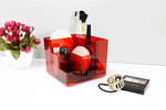 【O-Life】Multi-partition rotating storage box-black, , large