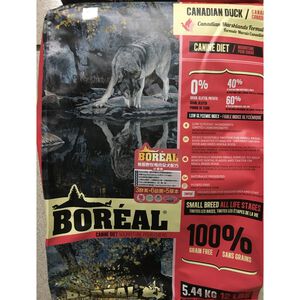 【拉拉寵物小舖】BOREAL 波瑞歐 狗飼料 全犬鴨肉小顆粒 12磅 100%無穀 WDJ推薦 天然糧