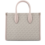 Michael Kors Mirella 滿版塗層帆布小款二用托特包/香草色/粉色, , large