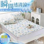【FOCA】Moxia | Graphene antibacterial breathable natural latex cooling pad/cooling mat/multi-function pad (gift: same style pillowcase) - single, , large