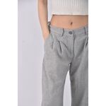(M) giordano ladies高腰質感灰色長褲二手衣, , large