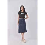(XL) heya丹寧牛仔質感棉質藍色長裙二手衣, , large