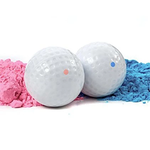 Gender Reveal Golf Ball Set – 1 Pink + 1 Blue Powder Ball, , large