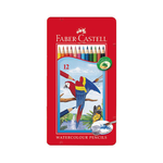 【Faber-Castell】輝柏 水性色鉛筆  附水彩筆 鐵盒 12色 /盒 115913, , large