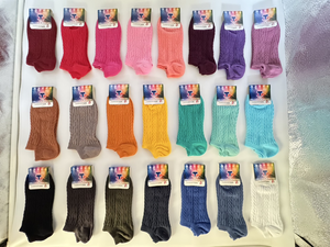 【RUNWAY】《RUNWAY SOCKS》Japanese/Korean Style Candy Socks – 22 Colors, Double Cylinder No-Show Socks – Army Green Limited Quantity – While Supplies Last
