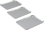 Stainless steel shallow preparation tray (3 pieces), , large