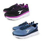 DIADORA迪亞多那 專業避震慢跑女鞋 女運動鞋 慢跑鞋 Q彈 緩震 厚底 透氣 減壓 彈力 棉鞋墊 止滑 黑紫 藍, , large