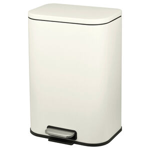 H&K家居日和緩降踏式垃圾桶12公升-百合白