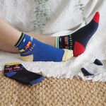 [Kaimei Cotton Industry] 8 pairs set, random and excellent, MIT made in Taiwan, antibacterial and deodorant pure cotton children's socks, train pattern four colors, 18-22cm Kaimei Cotton Industry, , large