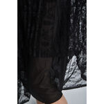 (L) 質感紡紗黑色長裙二手衣, , large