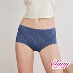 【Clany可蘭霓】 台灣製涼感竹炭遠紅外線印花抑菌消臭M-XL防漏生理褲 英國藍 2235-57, , large