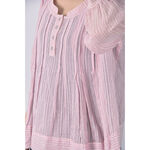 (S) 條紋粉色長袖上衣二手衣, , large
