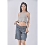 (3XL) b b dakota高腰棉質純棉藍色短褲二手衣, , large