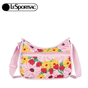 Lesportsac Classic Hobo 經典斜背包 送禮推薦-粉紅花漾