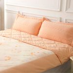 [CINN Far-Infrared] Nano FIR Sakura Orange 3-Piece Bedding Set – Autumn/Winter Thickened Double Size｜6 x 7 ft, , large