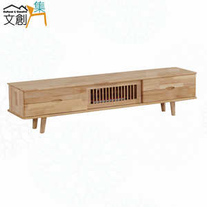 【文創集】達歐實木6尺四抽掀門電視櫃(客約商品)