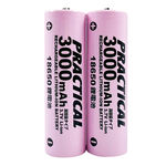 實用牌18650/3000mAh鋰充電池2入 PRA-3000-2 低自放電 標準檢驗局認證合格, , large