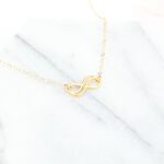 【Angel & Me】相愛 無限 Love Infinity s925 純銀厚鍍 24k 純金 項鍊 禮物, , large