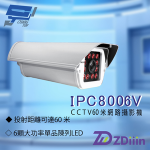 昌運監視器 ZDiiin ZD-IPC8006 200萬畫素 紅外線60米 變焦網路攝影機