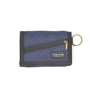 【YUN JOIN】 Denim nylon tri-fold short clip