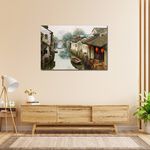 【御畫房】江南印象 國家一級畫師手繪油畫60×90cm(VF-16), , large