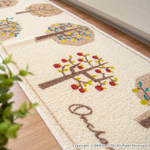 【Oka Japan】Japan-Made Recycled Printed Kitchen Mat 45×180cm – Autumn Harvest Garden (Machine-Washable / 4mm Thick), , large
