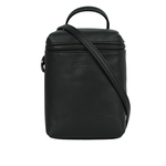 LONGCHAMP Le Pliage Xtra XS 小牛皮拉鍊迷你手提/斜背二用包/黑色, , large