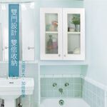 【雙手萬能】防水塑鋼雙門浴櫃 (防潮防蟲 吊櫃 收納櫃 置物櫃), , large