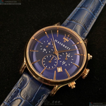 [星晴錶業]MASERATI手錶,42mm,R8871618007寶藍色錶面玫瑰金錶殼寶藍真皮皮革錶帶款, , large