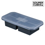 官方直營【Souper Cubes】多功能食品級矽膠保鮮盒_曜石灰2件組(2格+4格), , large