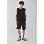 (S) 【范姜彥豐私服】boy london高腰男裝運動棉質素面黑色短褲二手衣, , large