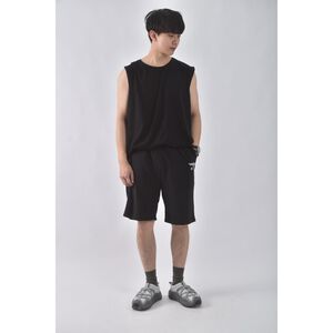 (S) 【范姜彥豐私服】boy london高腰男裝運動棉質素面黑色短褲二手衣