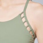 YOGA FLOW Barbie Tank - 細肩帶側邊簍空長版上衣 - 黛綠 Moss Green, , large