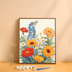 【上手家居】DIY數字油畫 40*50cm-藍色凝視(壁畫/裝飾畫/玄關掛畫/彩繪/diy材料包), , large