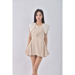 (S) 【德馨私服】j lace韓牌質感無袖杏色洋裝二手衣, , large