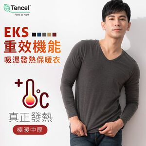 【現貨】MIT台灣製 EKS重效機能吸濕發熱 發熱衣 保暖衣-V領 PL6896