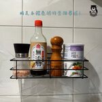 [熊好貼國際]高瓶罐架 304不鏽鋼 黑色PE粉體塗裝 無痕掛勾掛鉤凹凸紋路粗糙可貼(超黏貼) 置物架 層架 瓶罐架, , large