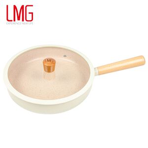 【LMG】 28cm日式雪藏平底鍋 (象牙白/曜岩黑)