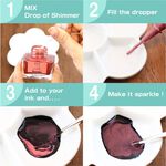 *需預訂 Kuretake 日本吳竹 ink-café 閃光素 20ML 綠色/藍色/紅色/粉紅色 (ECF063)粉紅, , large