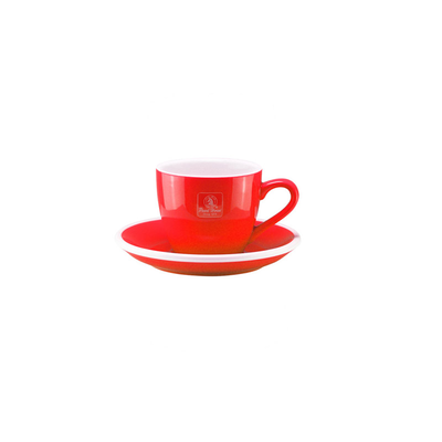 【寶馬牌】咖啡杯盤組 100cc（紅色）｜JA-C100-SET-R