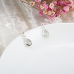 【Angel & Me】圓珠 水滴 綠水晶 Green Quartz 一對 s925 純銀耳環 耳夾 禮物, , large