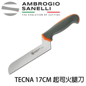 【SANELLI 義大利製 TECNA系列 起司火腿刀 17CM 雙色選擇】防滑效果佳 火腿刀 切肉刀 火腿